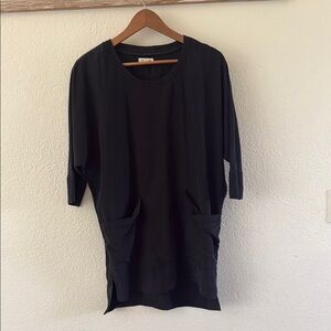 Silence + Noise Black Tunic with 3/4 Sleeves
